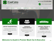 Tablet Screenshot of 4leaflimo.com